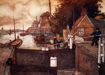 Noordervaldeursluis, Zaandam, 1904